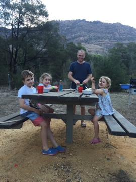 Our first dinner on the road