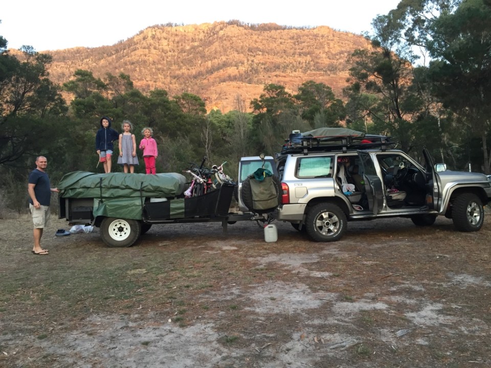 Sunrise on the Rock as we pack up and hit the road.