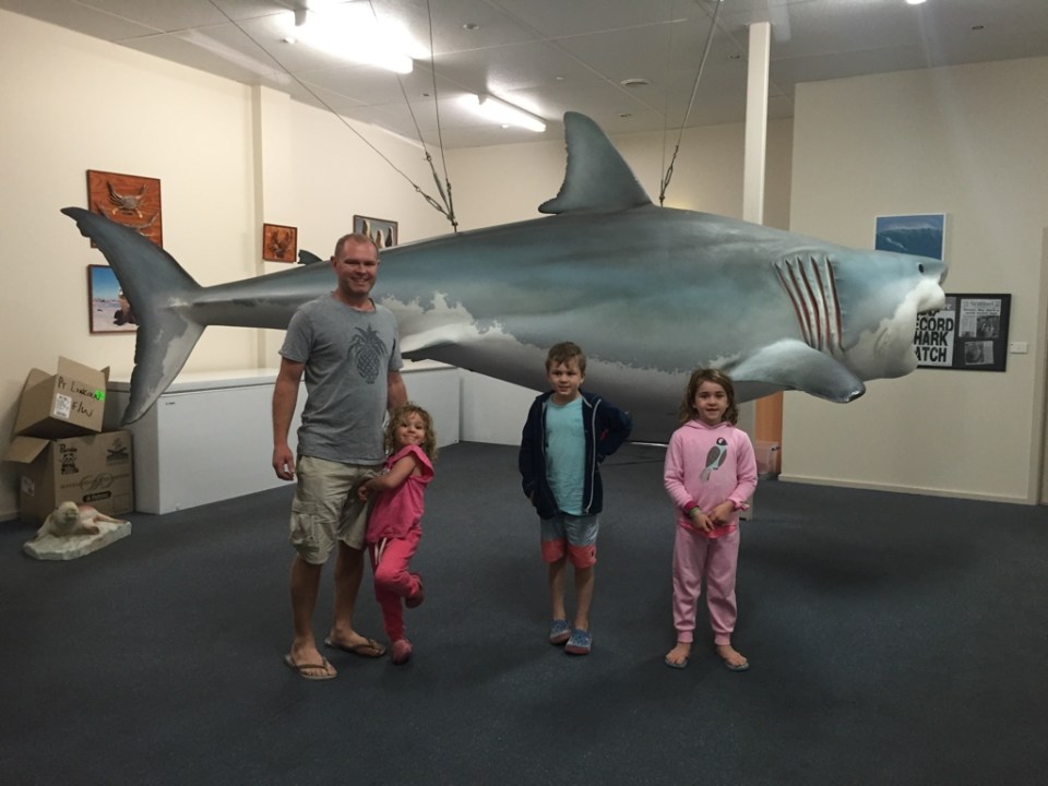 The replica of one big catch. 