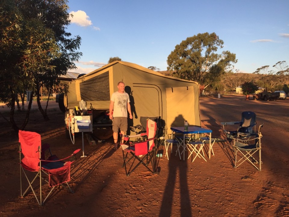 Fraser Range Camp at sunset