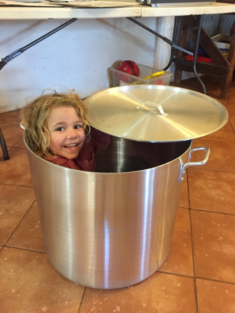 Bianca in the pot!