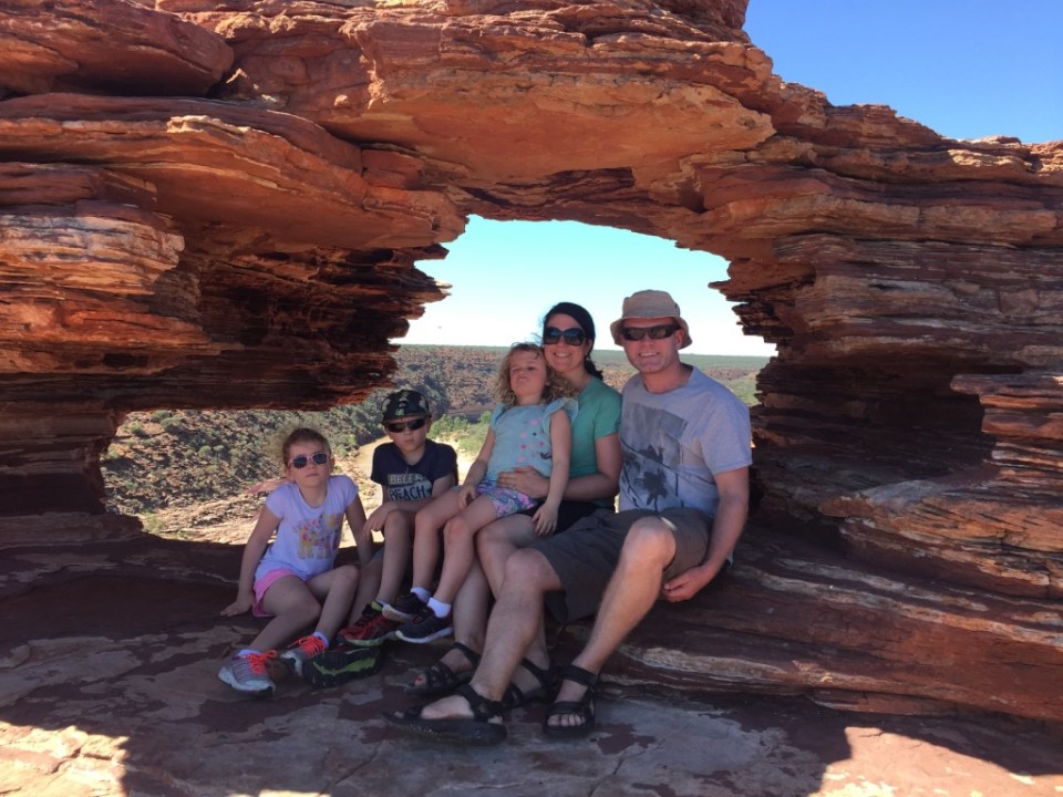 the whole family in Natures Window.