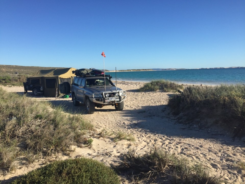 Our camp view to the bay