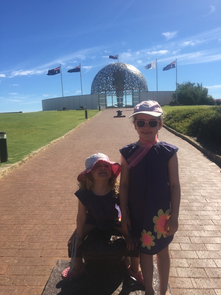HMAS Sydney II Memorial from a distance is a real beacon over Geraldton and beautiful from every angle.