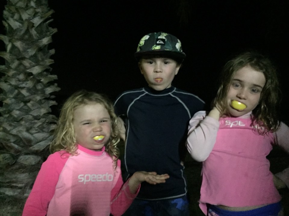 Lemon smiles....we had fish for dinner.