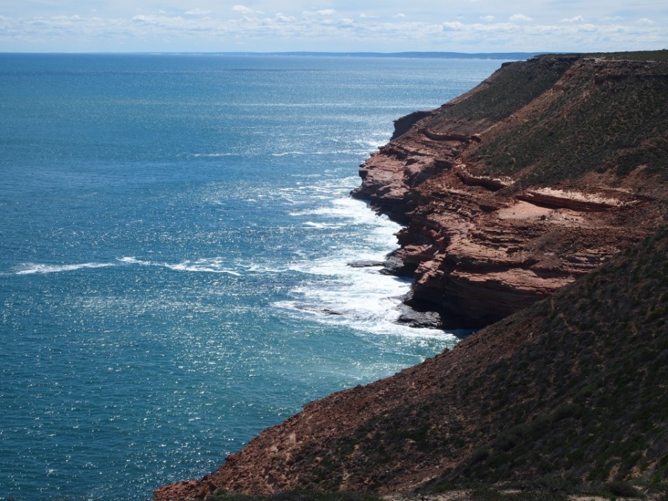 the cliffs coast leading into Kalbarri.