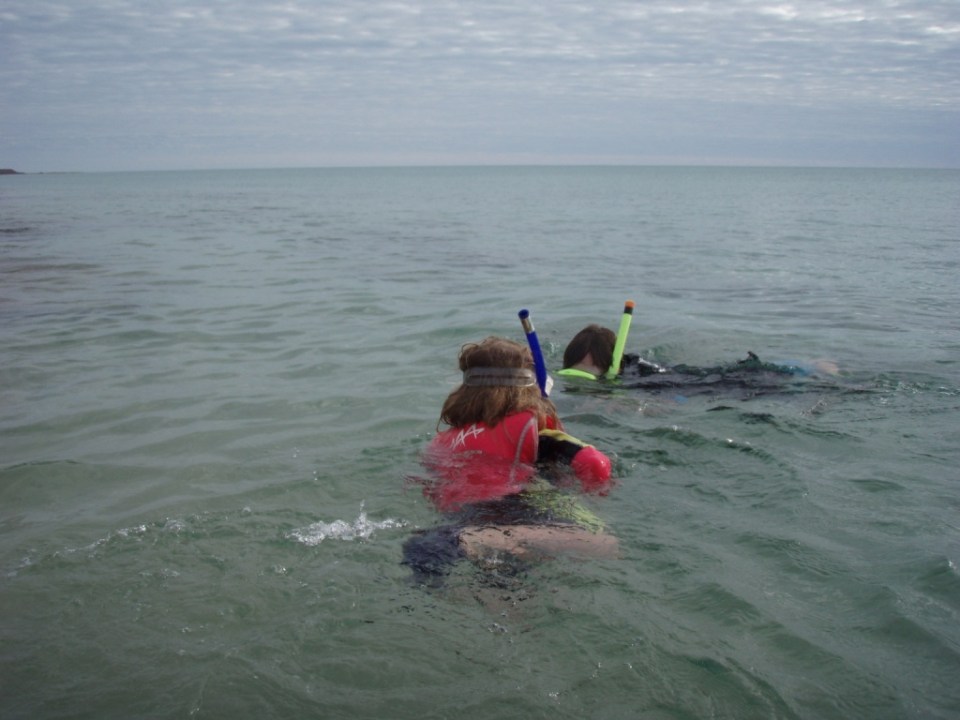 having fun snorkelling
