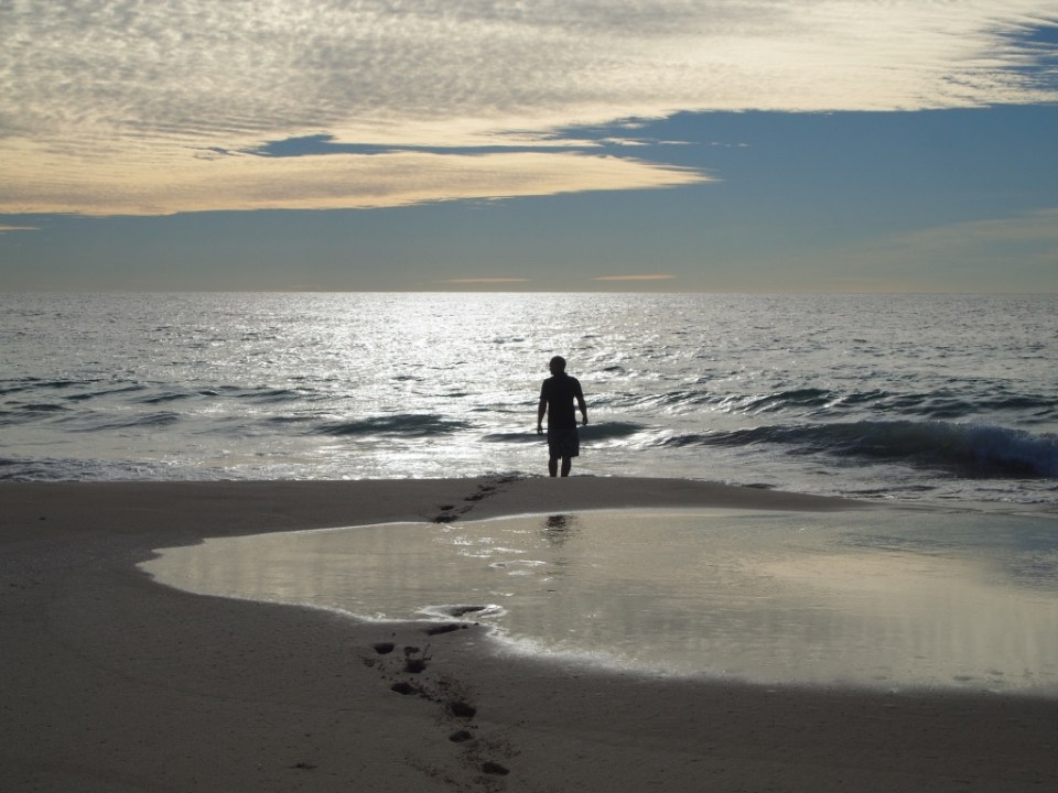 Andrew after a swim at Red bluff