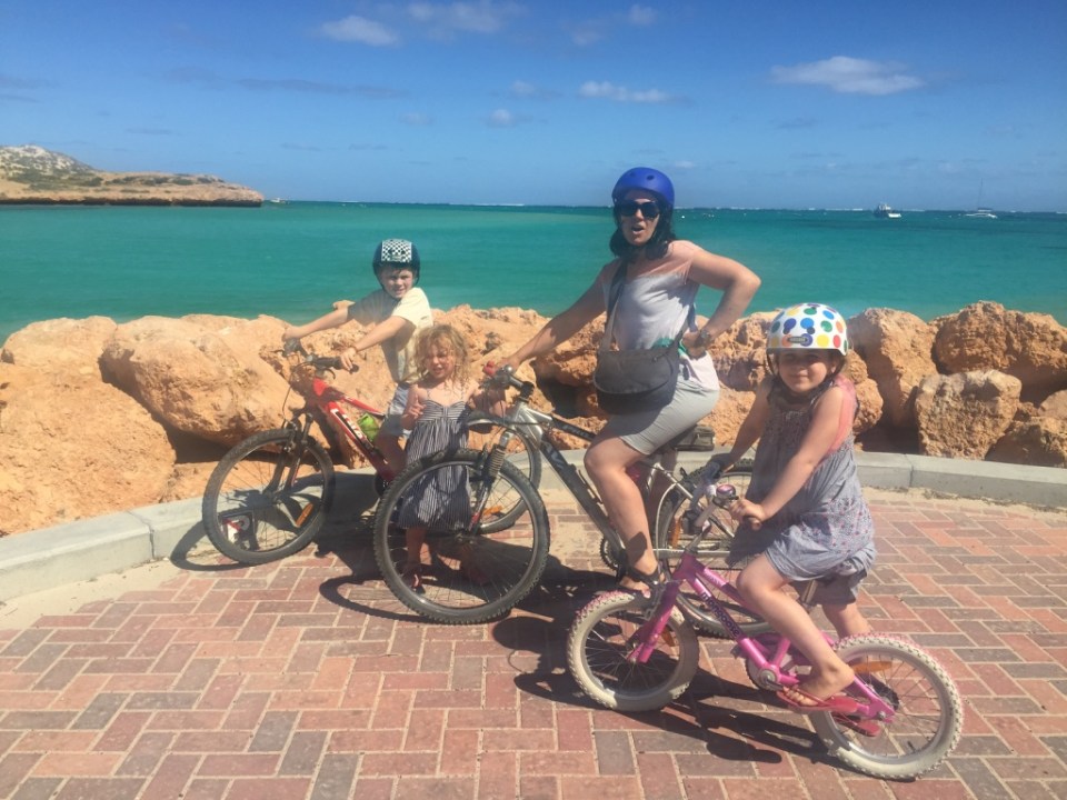 Riding around together