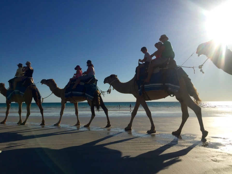 Walking on the beach