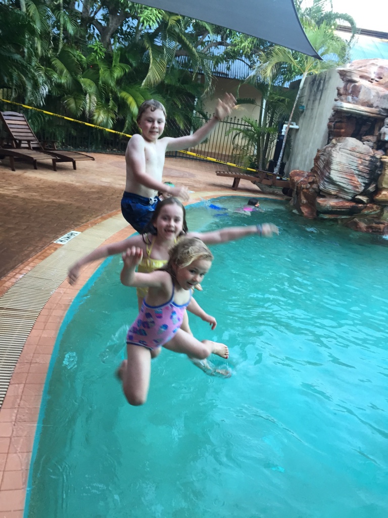 Loving the caravan park pool