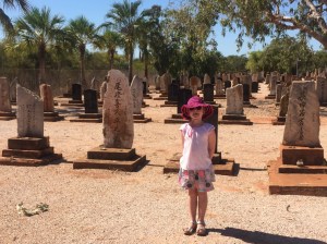 Holly in the Japanese Cemetary 