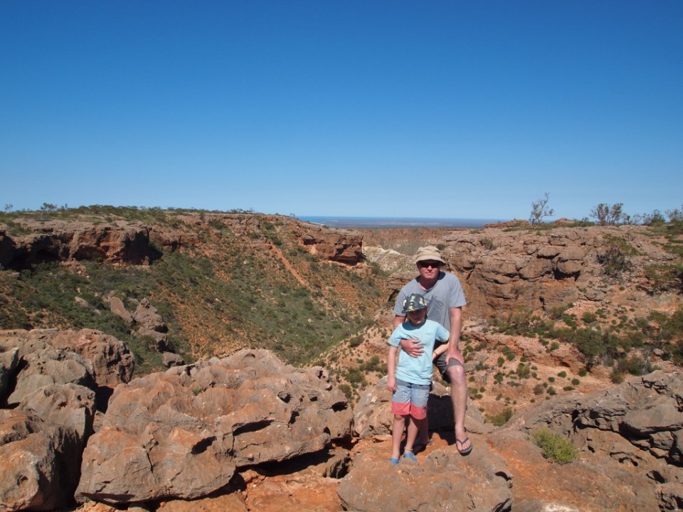 Lunch stop on Cliff edge around the gorge