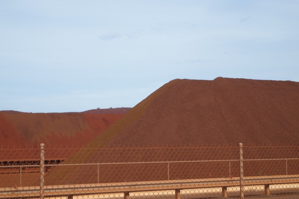 iron ore stock piles