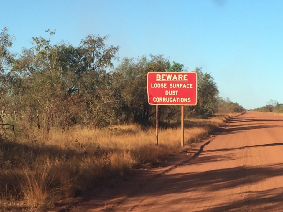 Warning sign...definately lost of dust!!