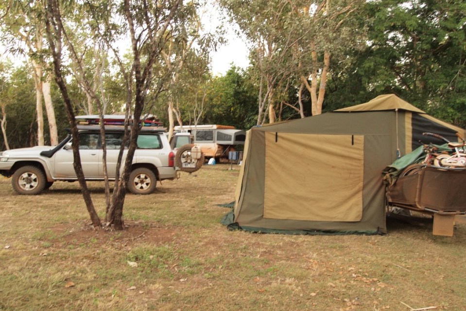 Shady camp at Charnley next to the Young's caravan