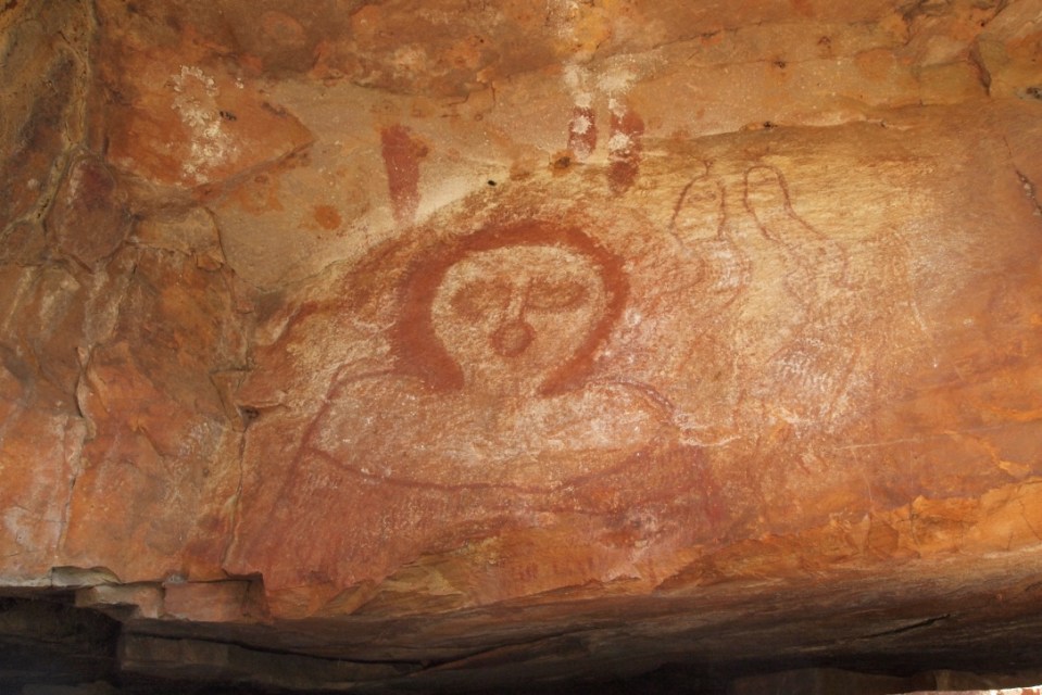 Wandjina painting at the gorge