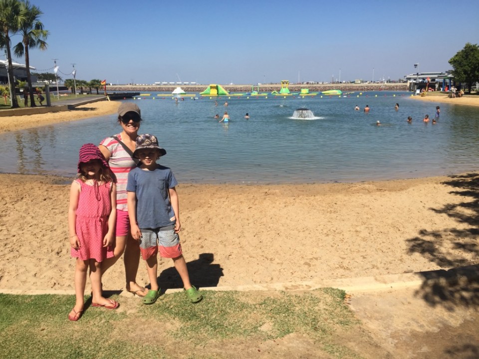 Darwins fake beach water front