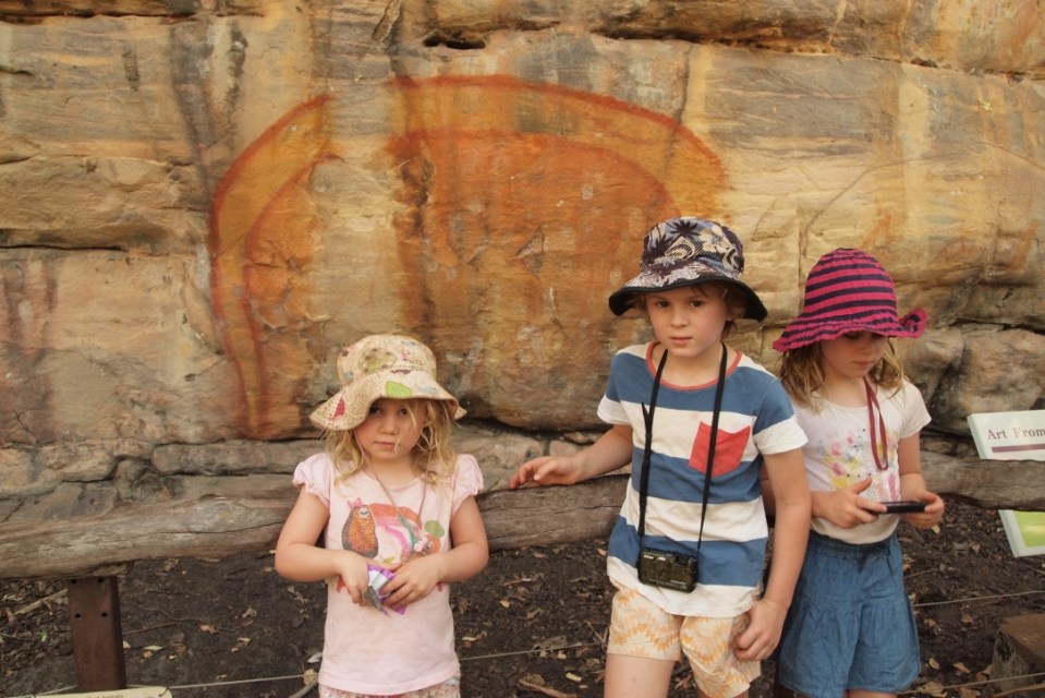 The special rainbow serpent rock art