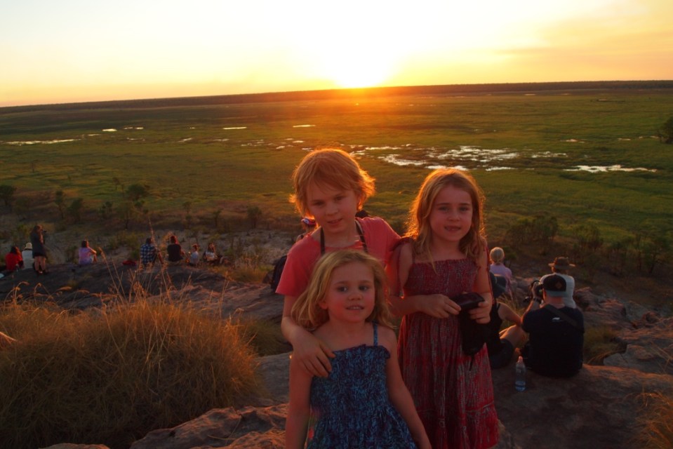 Kids at Sunset